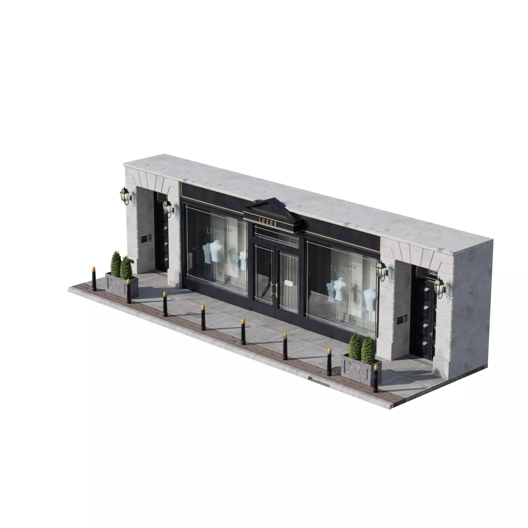 Store Commercial Buildings 3D Model – Low Poly Urban Asset Pack - View 66