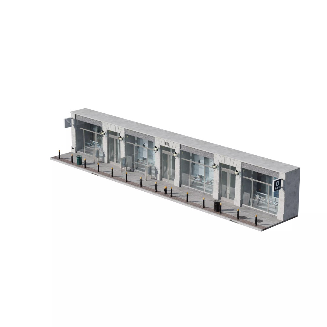 Store Commercial Buildings 3D Model – Low Poly Urban Asset Pack - View 69