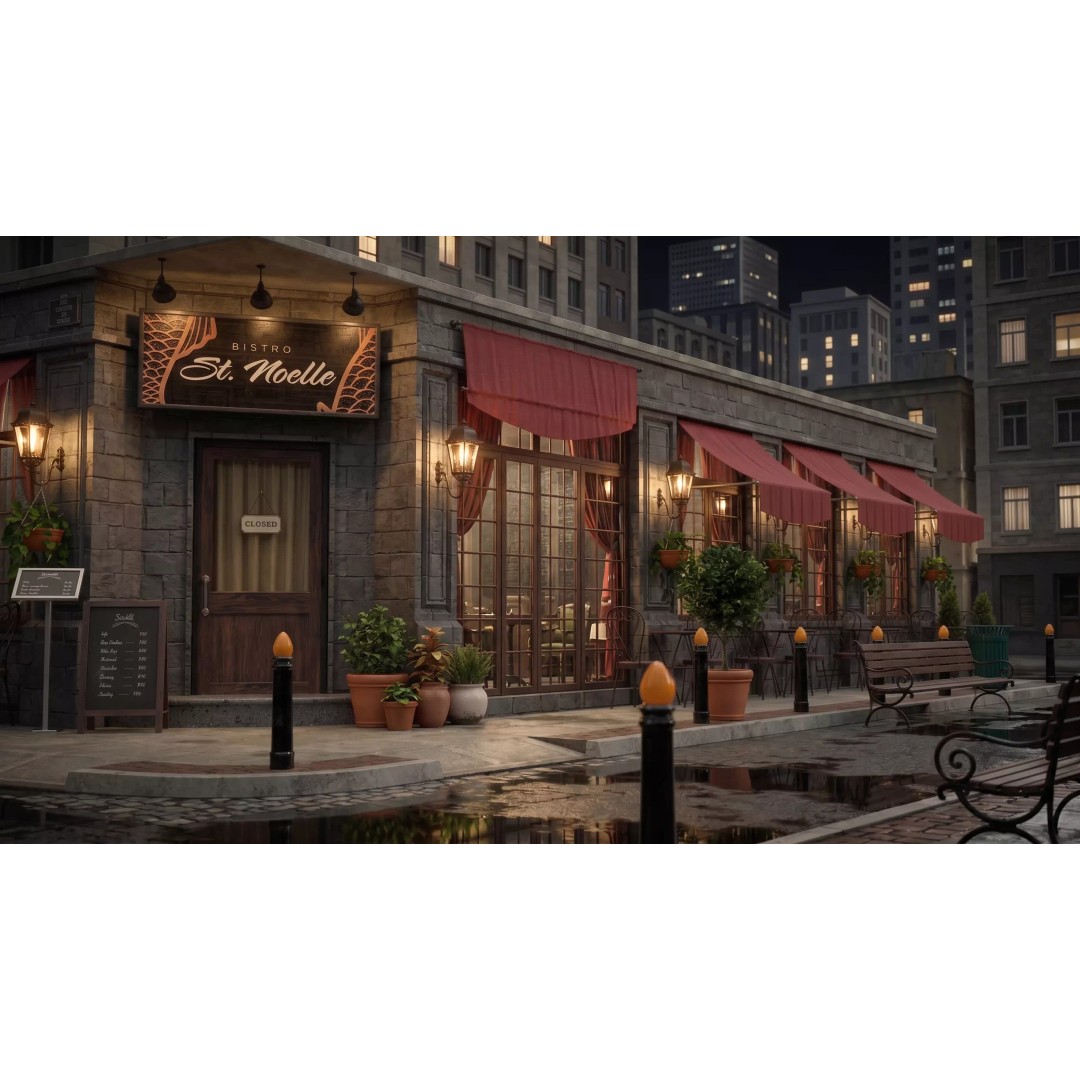 Store Commercial Buildings 3D Model – Low Poly Urban Asset Pack - View 7