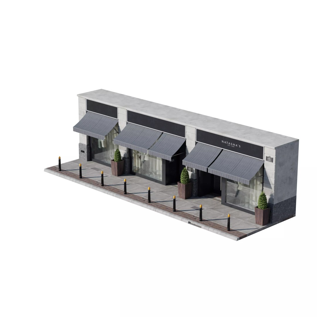 Store Commercial Buildings 3D Model – Low Poly Urban Asset Pack - View 85