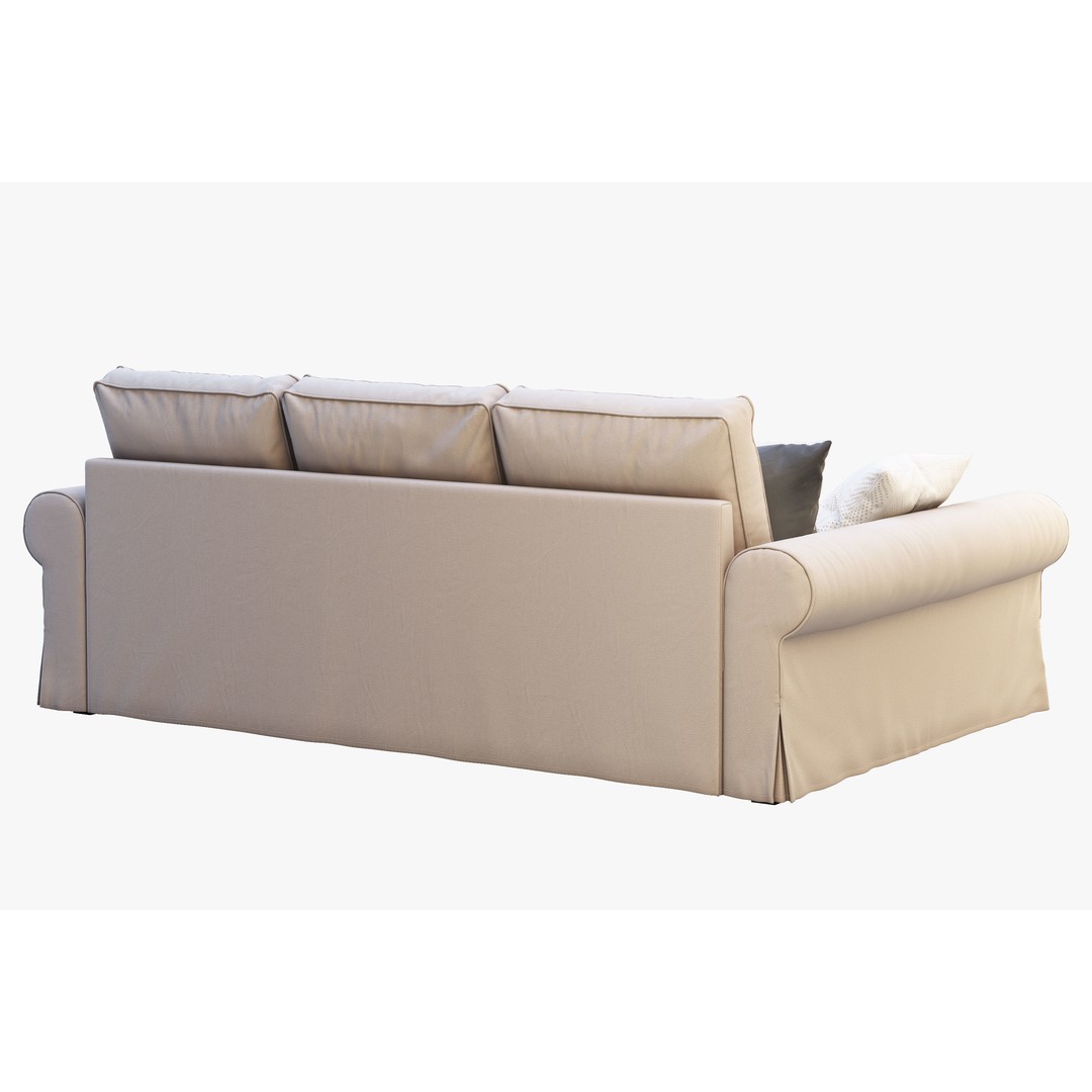 Backabro Sofa 3D Model – Modern Chaise Lounge, FBX, OBJ - View 18