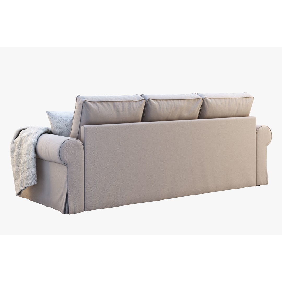 Backabro Sofa 3D Model – Modern Chaise Lounge, FBX, OBJ - View 19