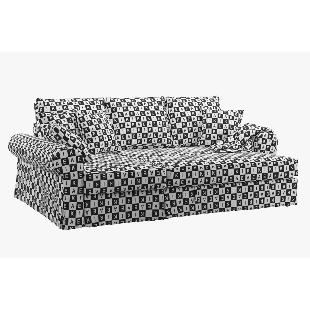 Backabro Sofa 3D Model – Modern Chaise Lounge, FBX, OBJ - View 27