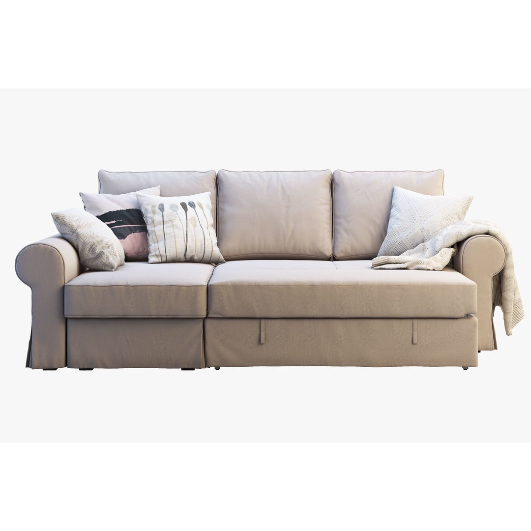 Backabro Sofa 3D Model – Modern Chaise Lounge, FBX, OBJ - View 7