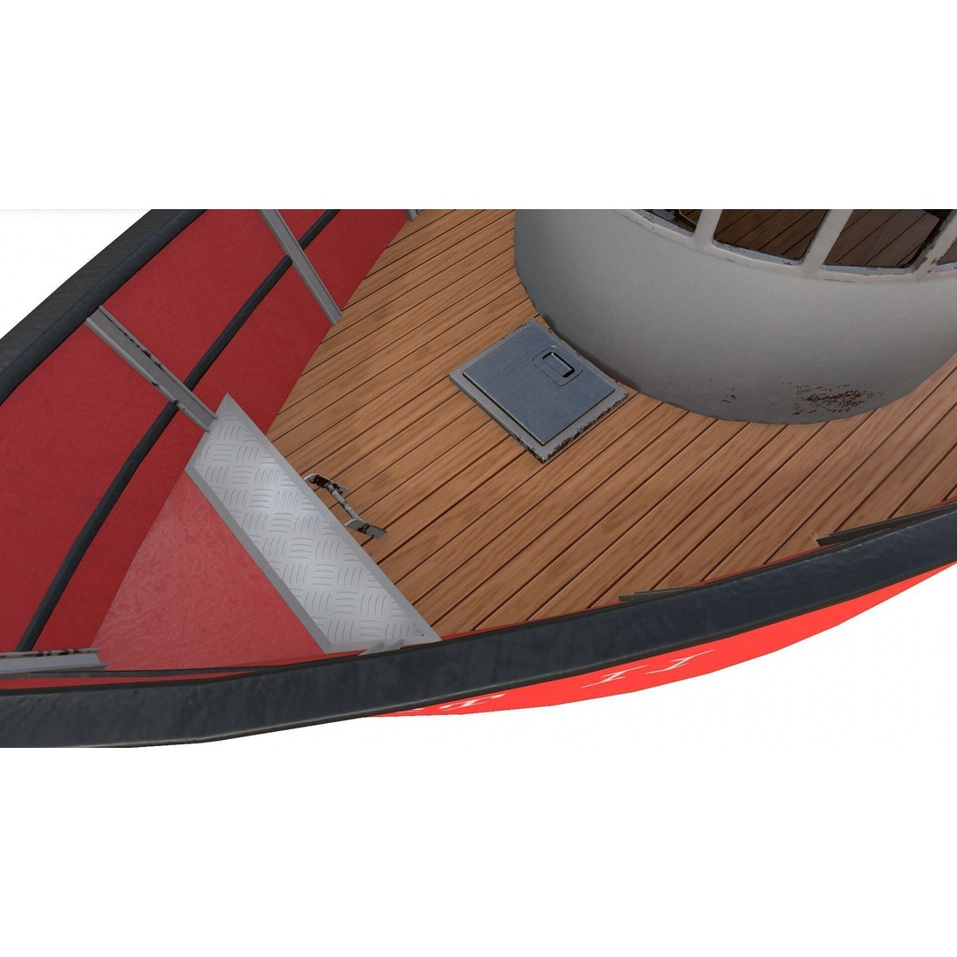 Old Fishing Boat 3D Model – Low Poly PBR Game Asset, FBX & OBJ - View 17