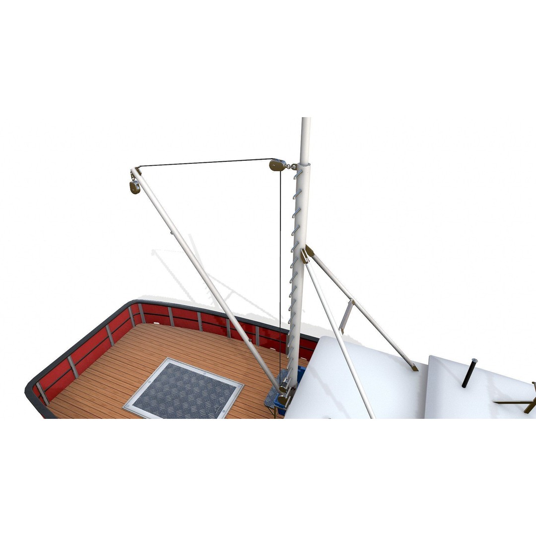 Old Fishing Boat 3D Model – Low Poly PBR Game Asset, FBX & OBJ - View 25