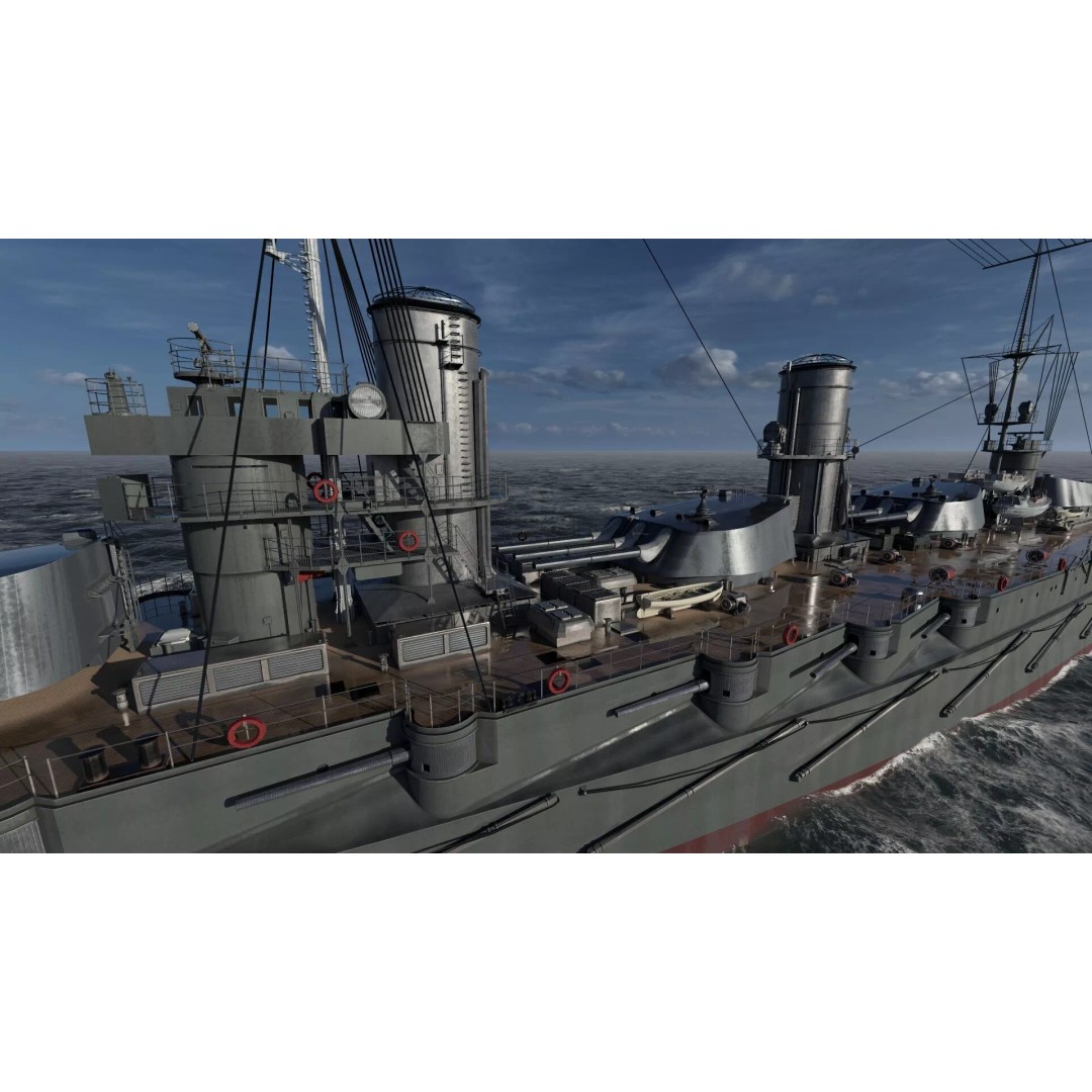 Imperial Russian Navy Dreadnought Battleship 3D Model – Detailed, Game-Ready, FBX - View 12