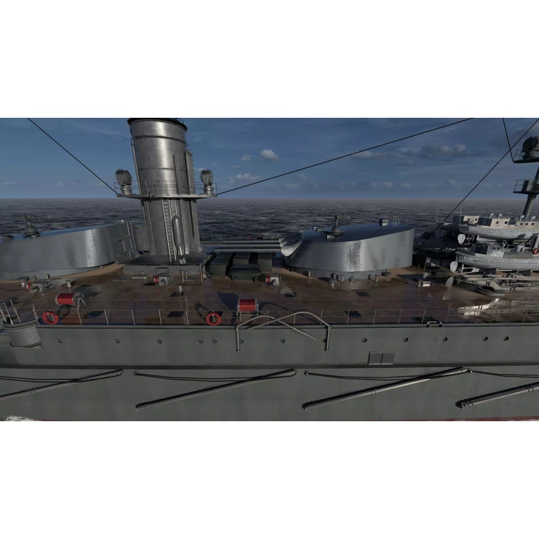 Imperial Russian Navy Dreadnought Battleship 3D Model – Detailed, Game-Ready, FBX - View 14