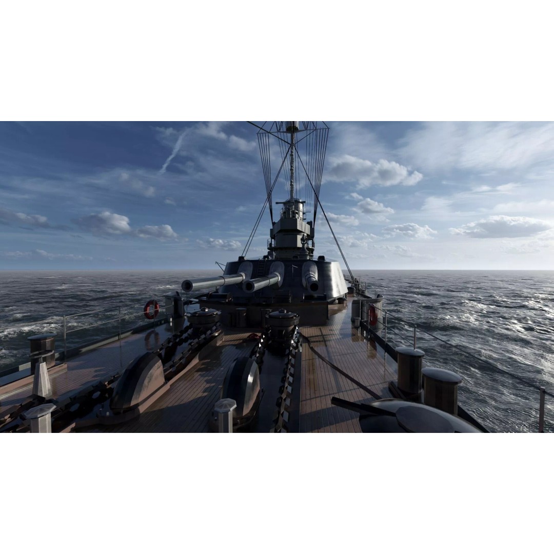 Imperial Russian Navy Dreadnought Battleship 3D Model – Detailed, Game-Ready, FBX - View 25