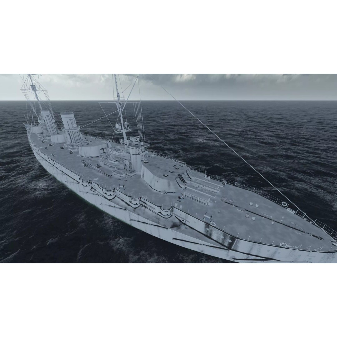 Imperial Russian Navy Dreadnought Battleship 3D Model – Detailed, Game-Ready, FBX - View 43