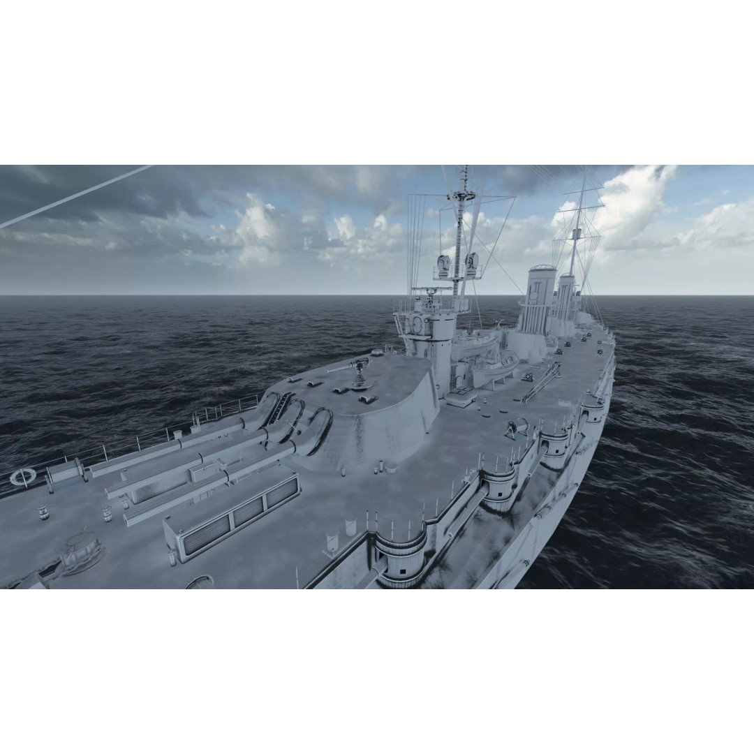 Imperial Russian Navy Dreadnought Battleship 3D Model – Detailed, Game-Ready, FBX - View 45
