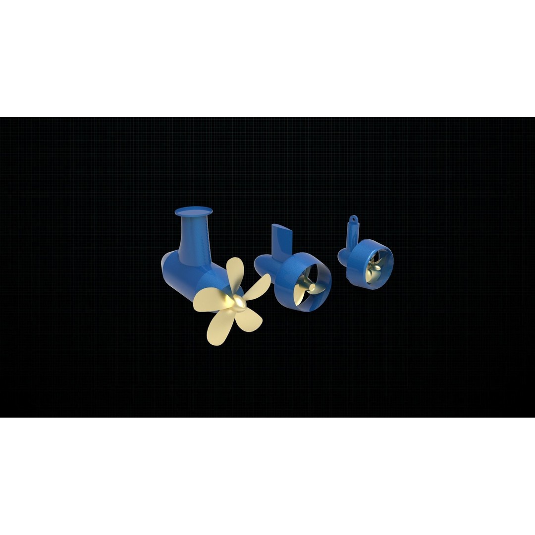 Azipod Thruster 3D Model – High Poly Marine Propulsion Unit, FBX, OBJ