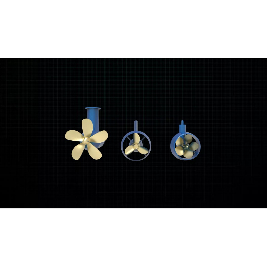 Azipod Thruster 3D Model – High Poly Marine Propulsion Unit, FBX, OBJ - View 2