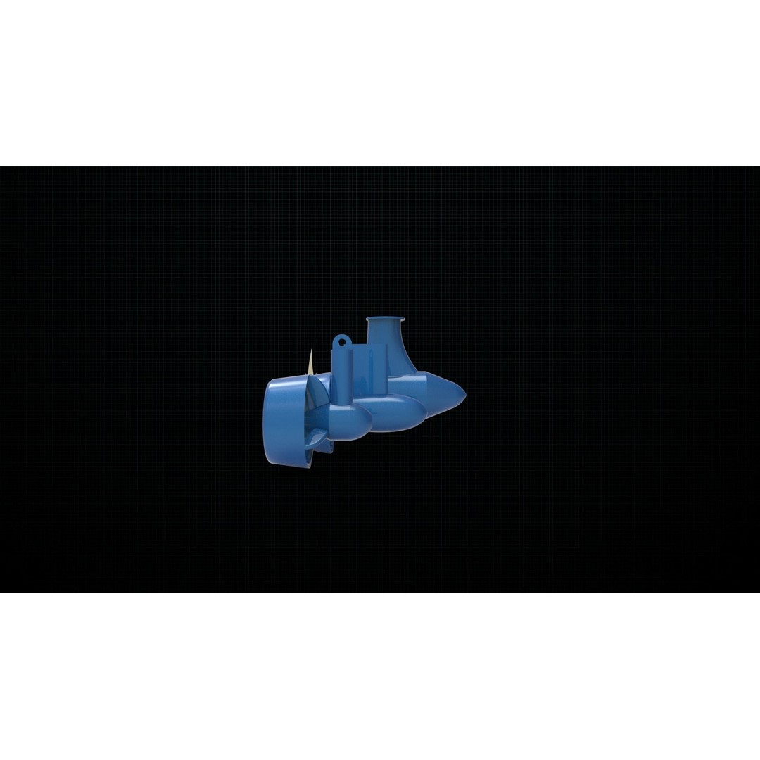 Azipod Thruster 3D Model – High Poly Marine Propulsion Unit, FBX, OBJ - View 3