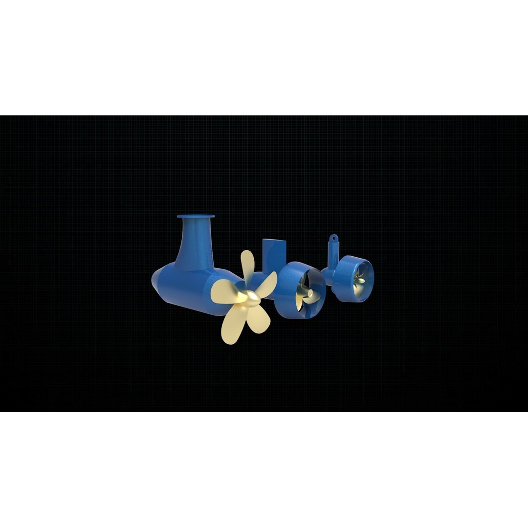 Azipod Thruster 3D Model – High Poly Marine Propulsion Unit, FBX, OBJ - View 4
