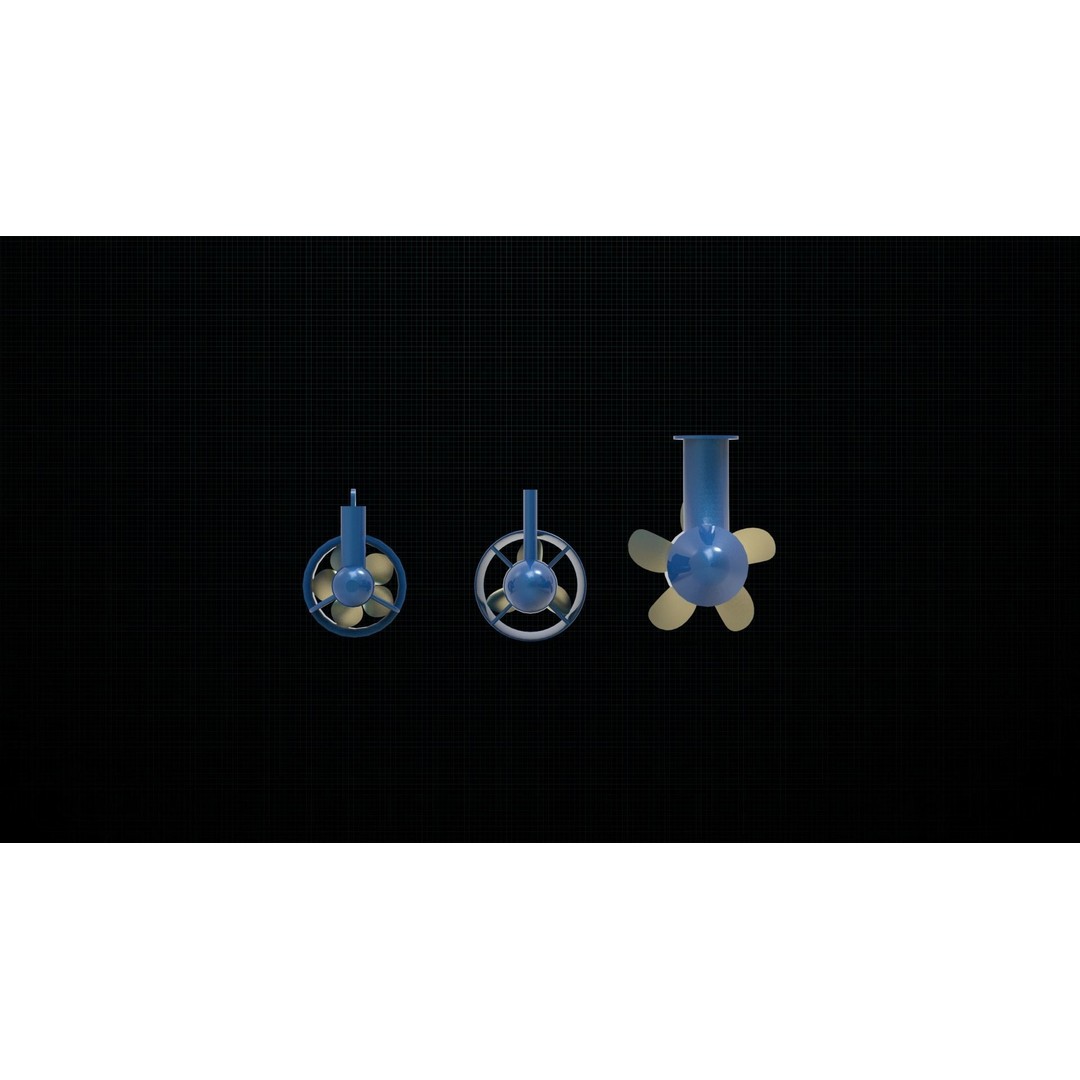 Azipod Thruster 3D Model – High Poly Marine Propulsion Unit, FBX, OBJ - View 5