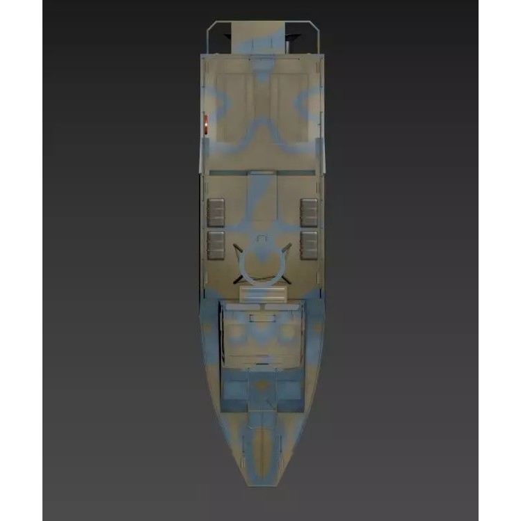 Riverine Patrol Boat 3D Model – Military Fast Assault Craft, FBX - View 9