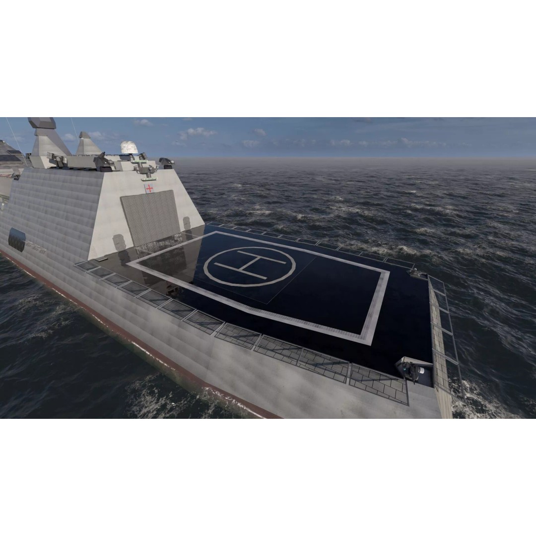 Stealth Frigate 3D Model – Detailed Military Watercraft, OBJ, FBX - View 15