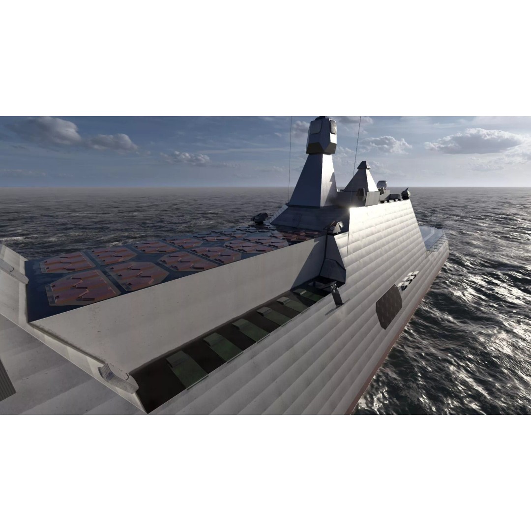 Stealth Frigate 3D Model – Detailed Military Watercraft, OBJ, FBX - View 19