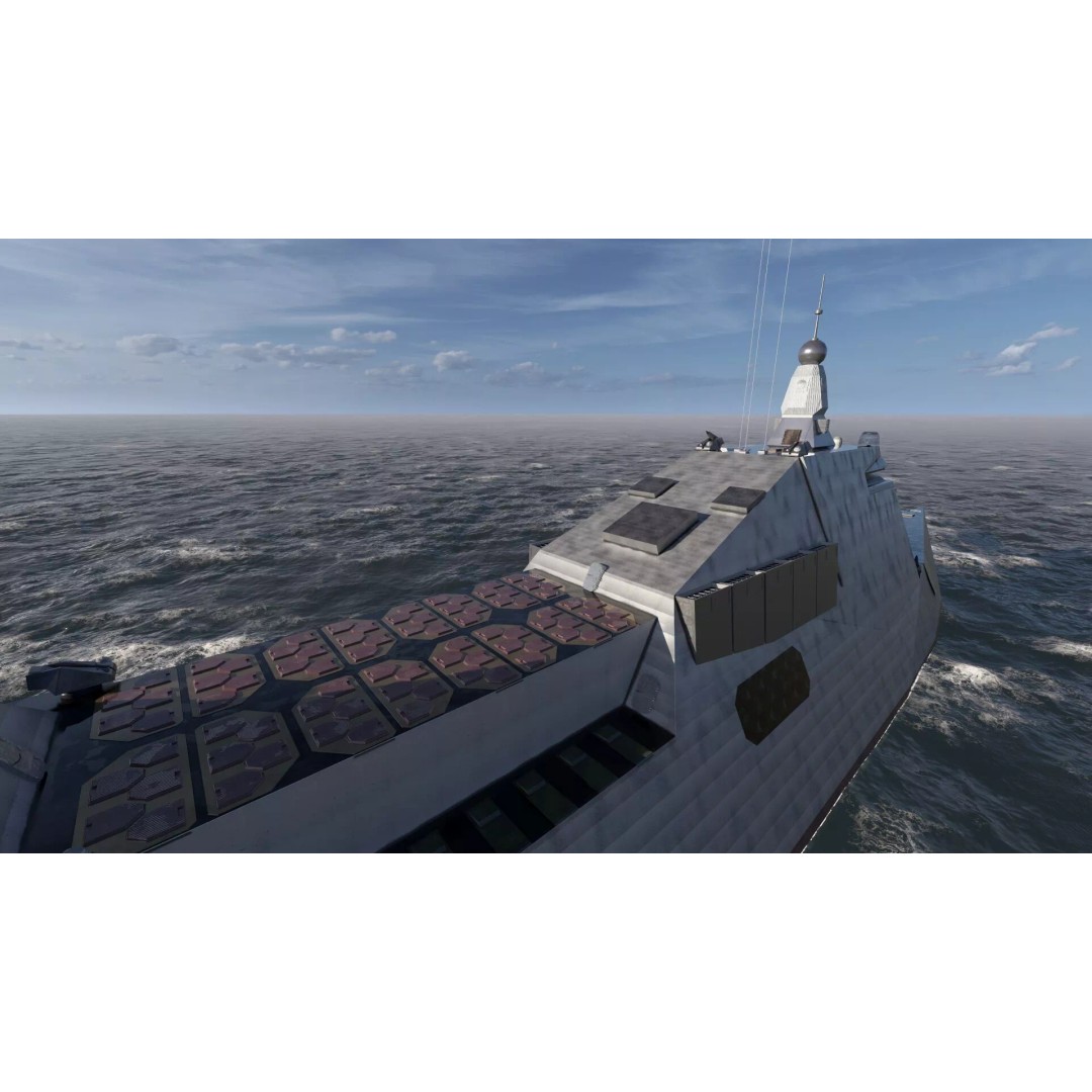 Stealth Frigate 3D Model – Detailed Military Watercraft, OBJ, FBX - View 22