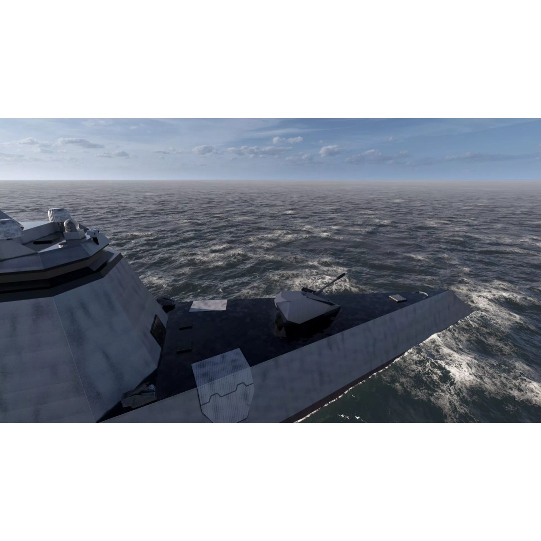 Stealth Frigate 3D Model – Detailed Military Watercraft, OBJ, FBX - View 24