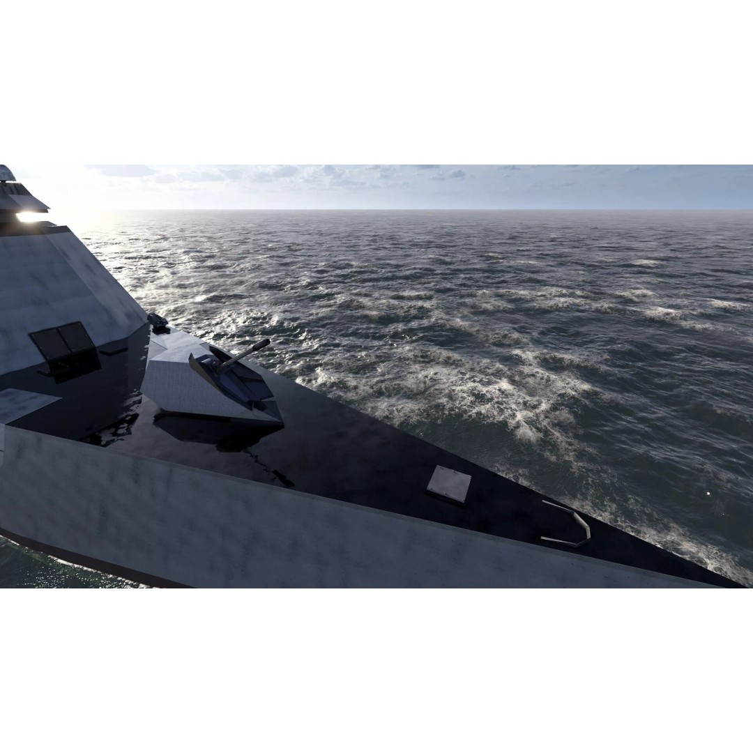 Stealth Frigate 3D Model – Detailed Military Watercraft, OBJ, FBX - View 25