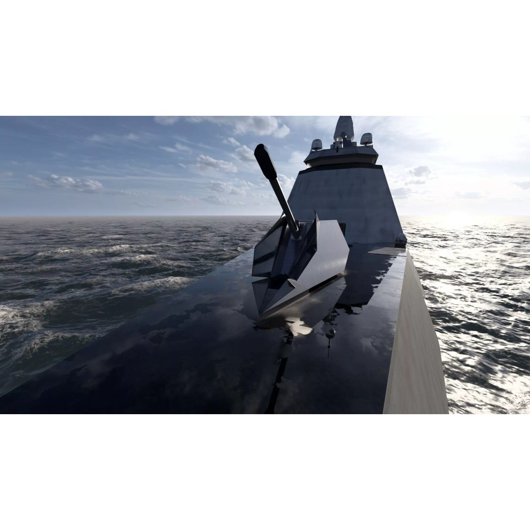 Stealth Frigate 3D Model – Detailed Military Watercraft, OBJ, FBX - View 26