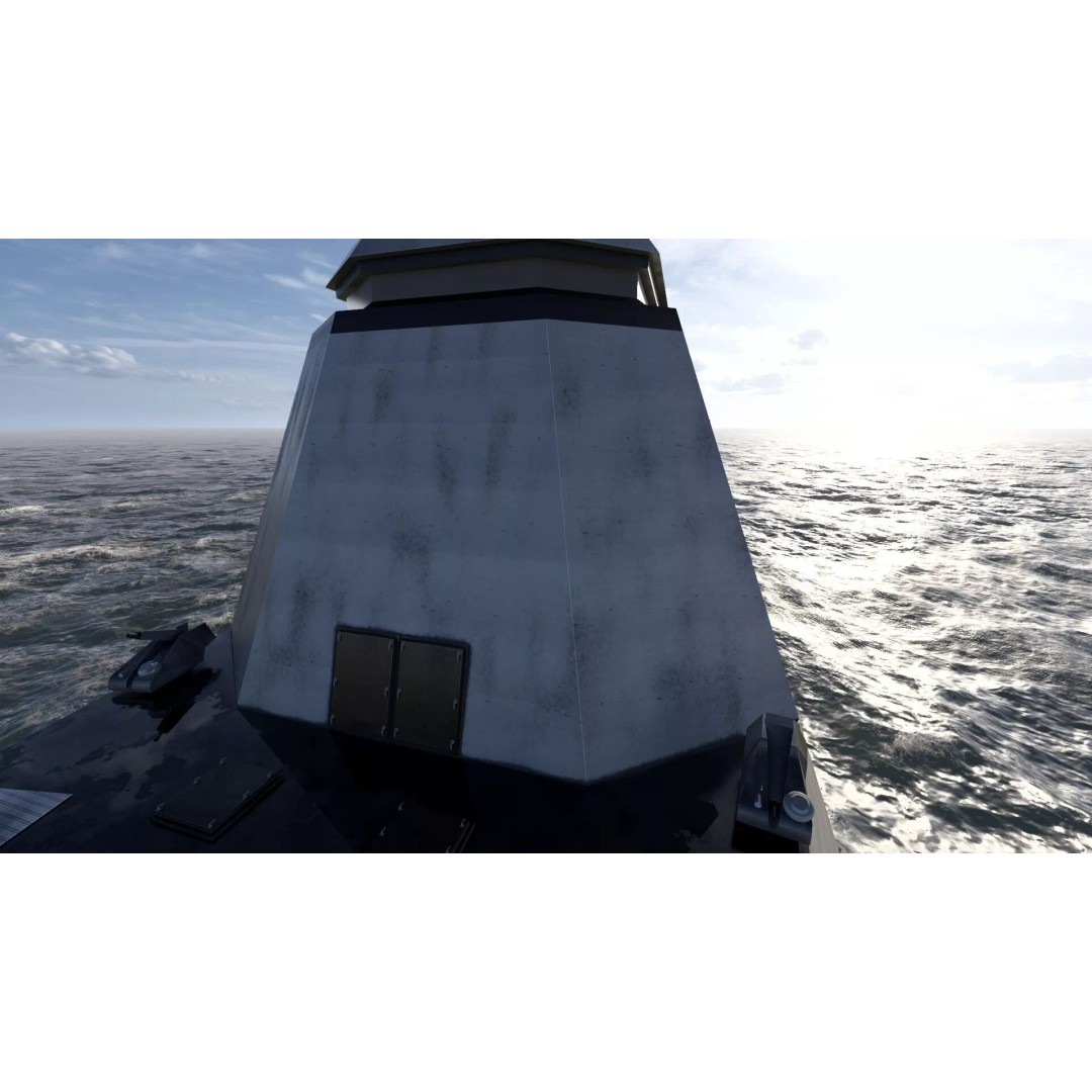 Stealth Frigate 3D Model – Detailed Military Watercraft, OBJ, FBX - View 27