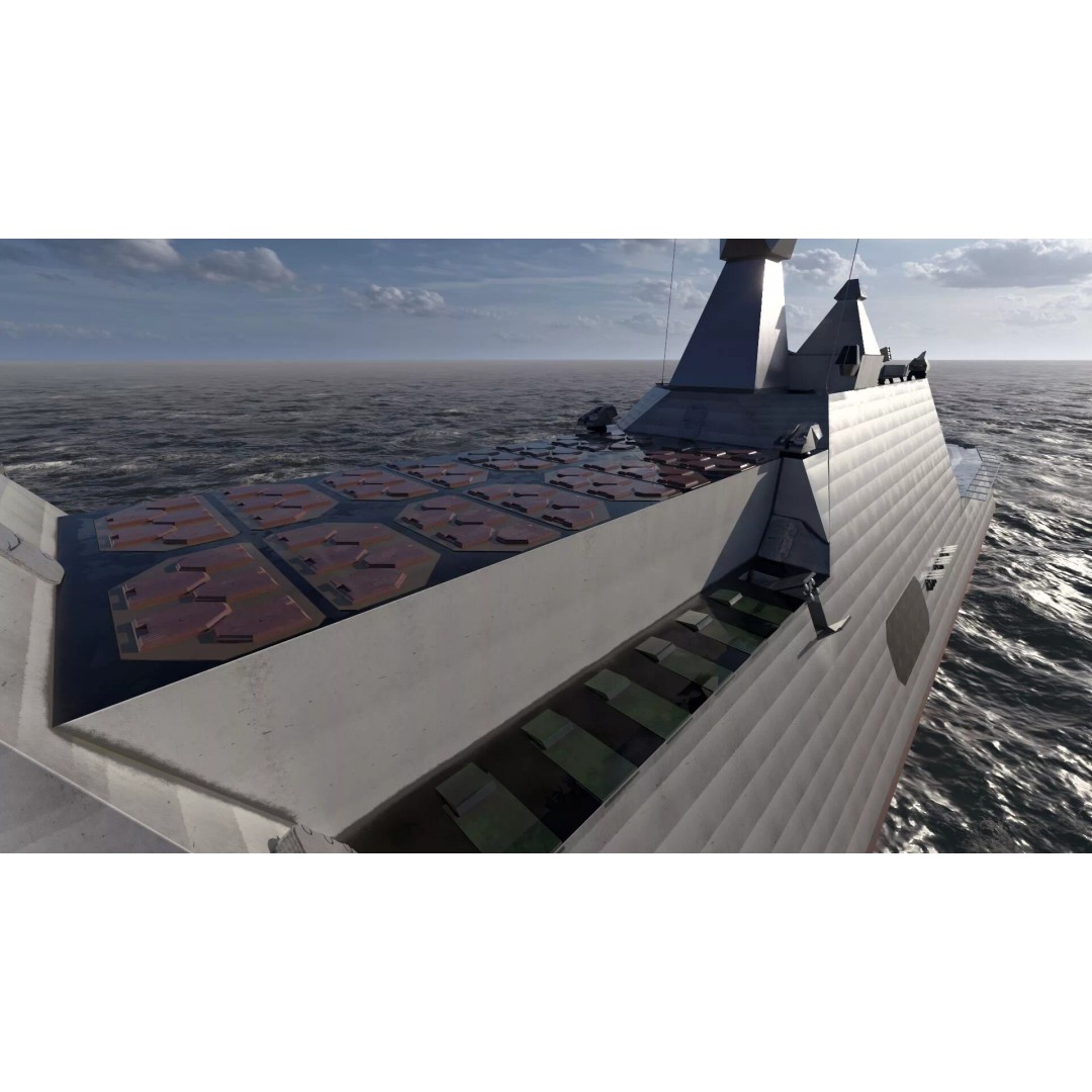 Stealth Frigate 3D Model – Detailed Military Watercraft, OBJ, FBX - View 31
