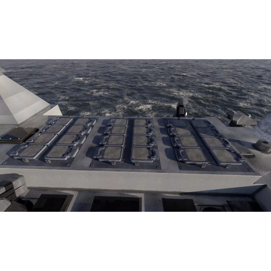 Stealth Frigate 3D Model – Detailed Military Watercraft, OBJ, FBX - View 35