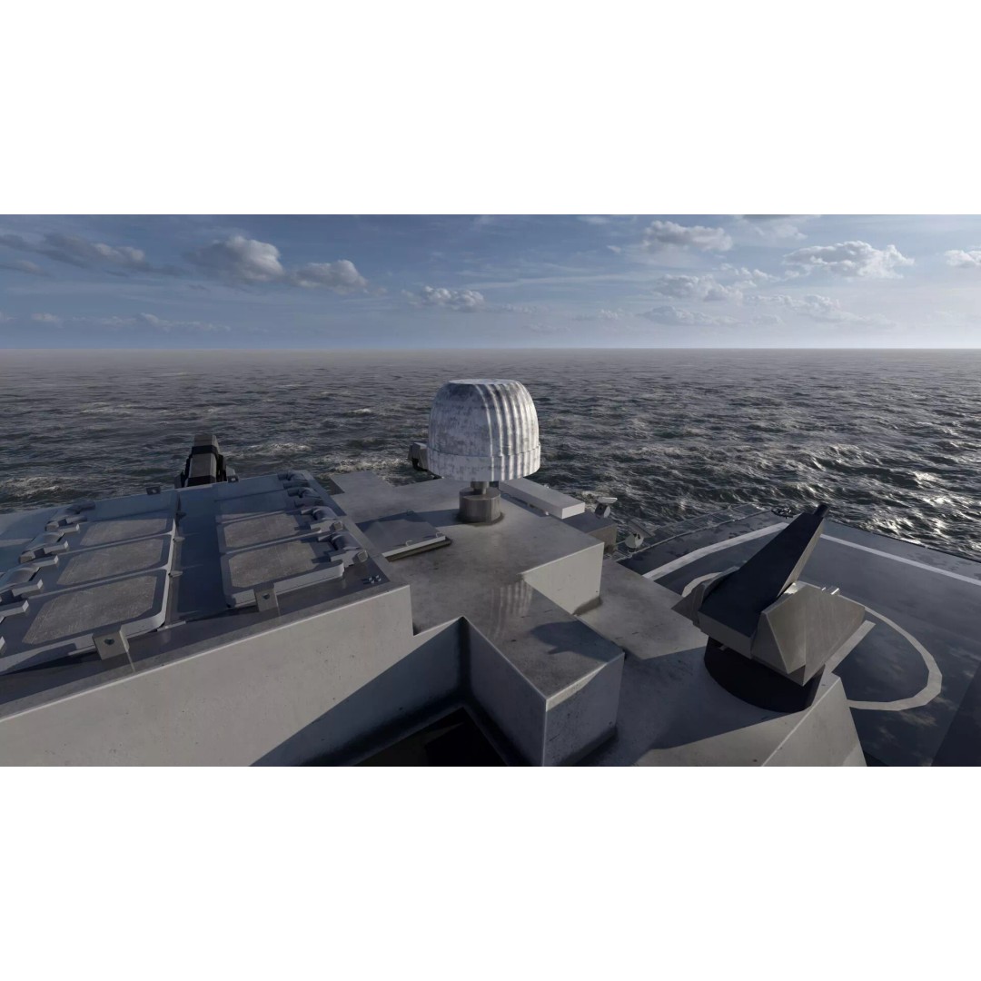 Stealth Frigate 3D Model – Detailed Military Watercraft, OBJ, FBX - View 36