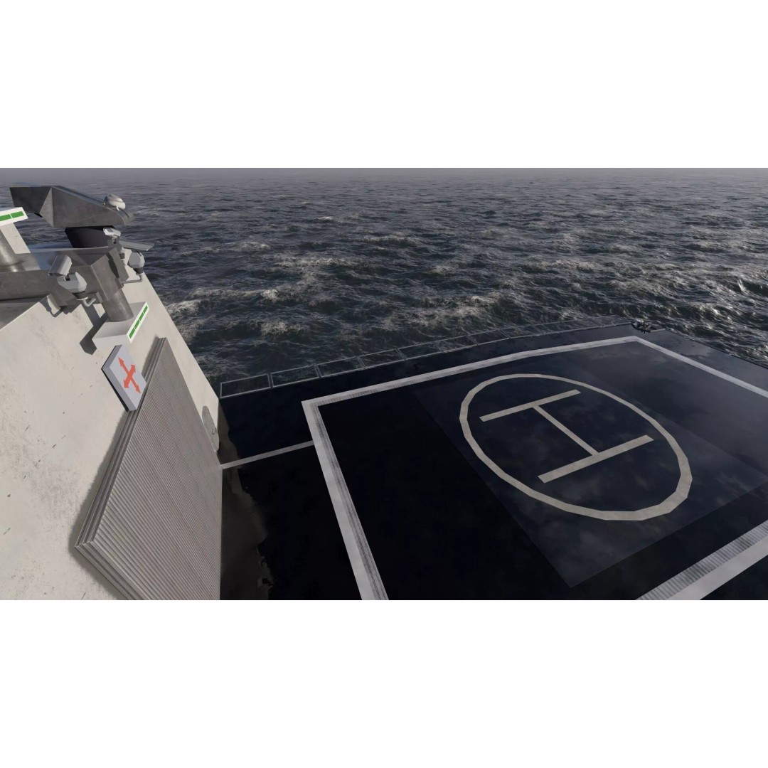 Stealth Frigate 3D Model – Detailed Military Watercraft, OBJ, FBX - View 37