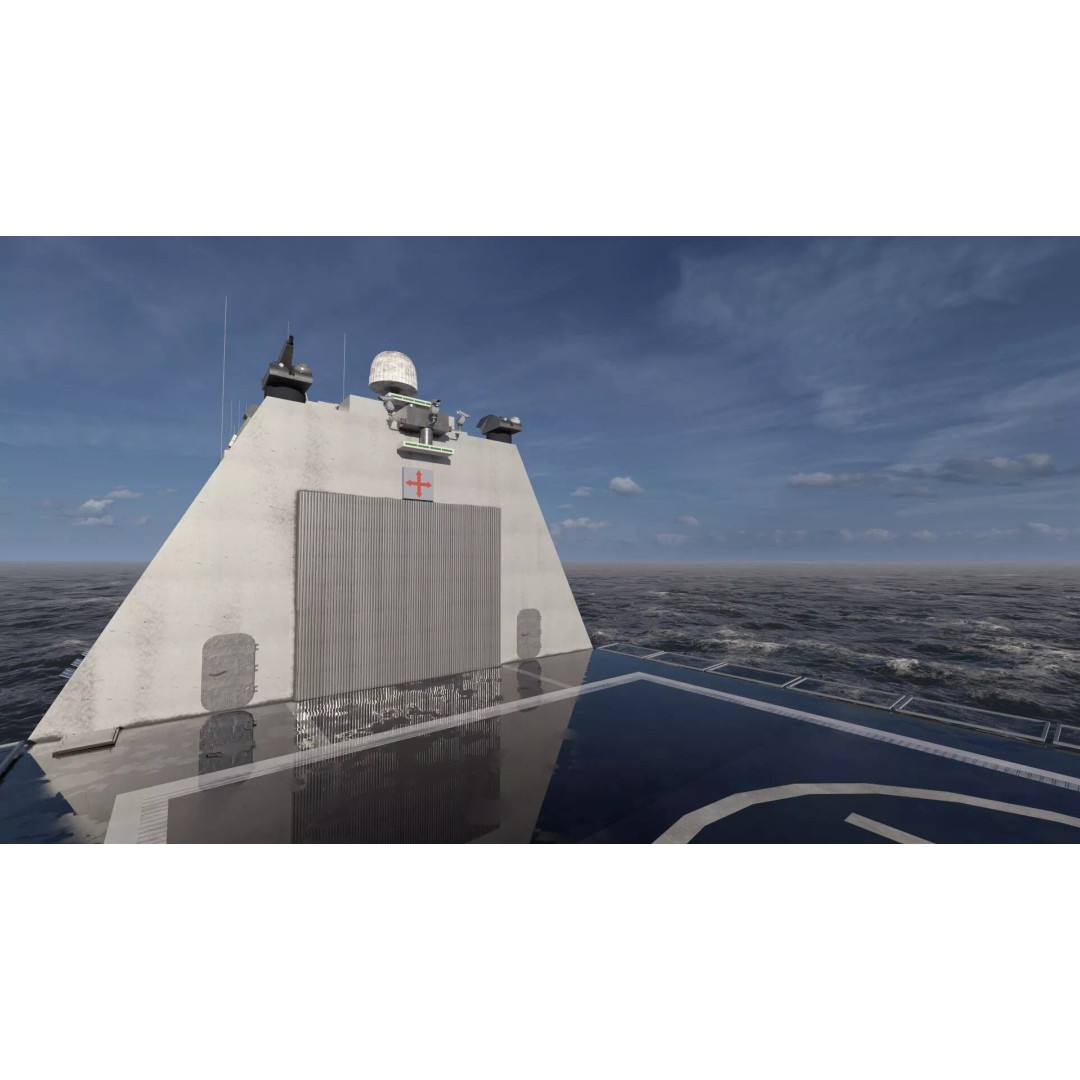 Stealth Frigate 3D Model – Detailed Military Watercraft, OBJ, FBX - View 38