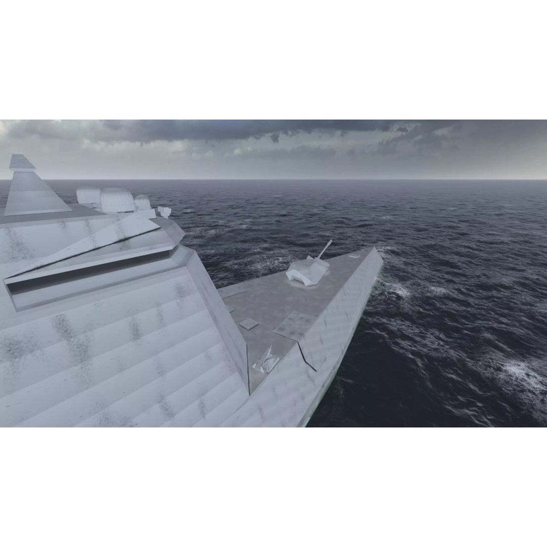 Stealth Frigate 3D Model – Detailed Military Watercraft, OBJ, FBX - View 41