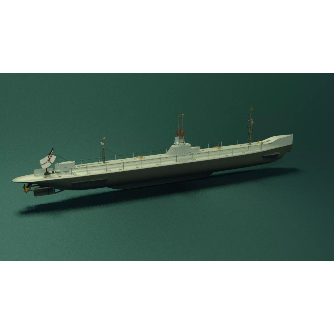 SMS U1 U-Boat 3D Model – Low Poly PBR Game Asset, Blender, FBX - View 8