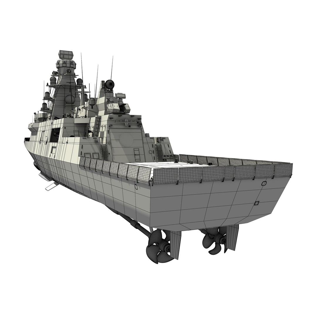TCG Istanbul Frigate 3D Model – High Poly Military Watercraft, FBX - View 16