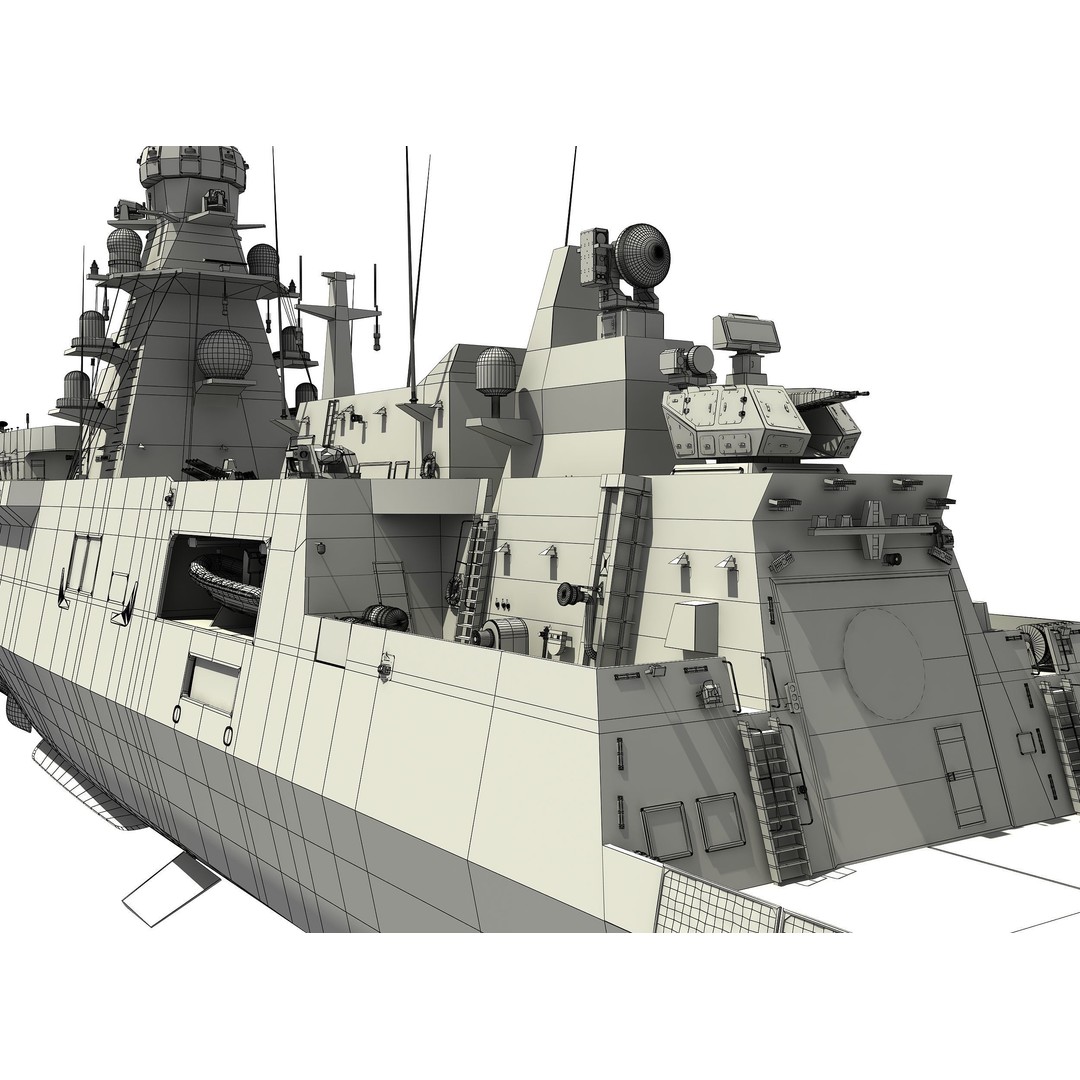 TCG Istanbul Frigate 3D Model – High Poly Military Watercraft, FBX - View 17