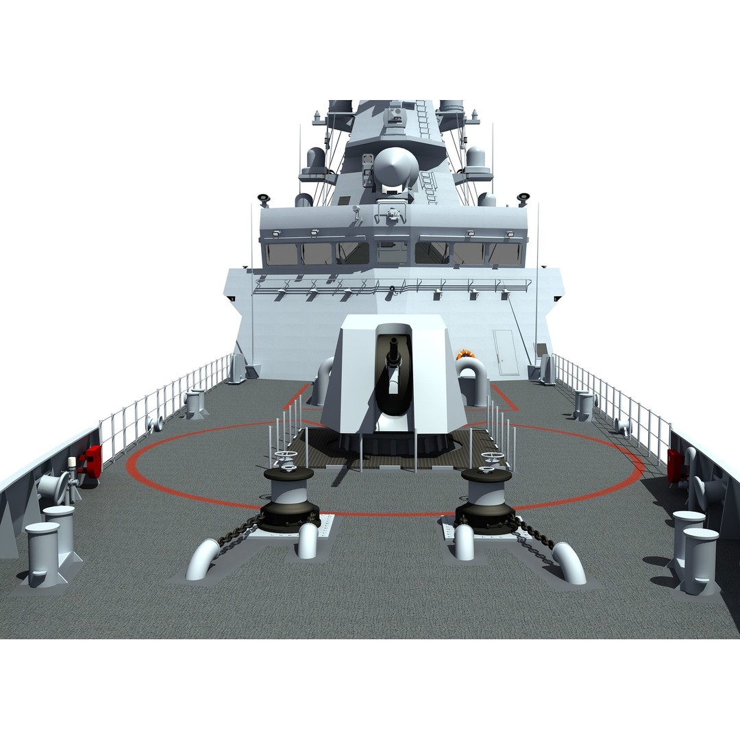 TCG Istanbul Frigate 3D Model – High Poly Military Watercraft, FBX - View 4