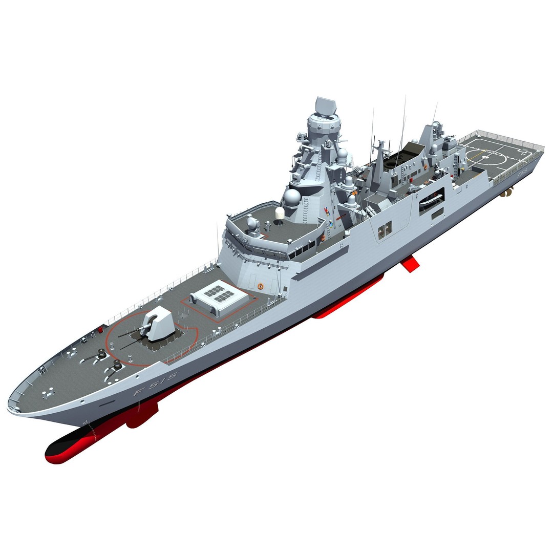 TCG Istanbul Frigate 3D Model – High Poly Military Watercraft, FBX - View 7