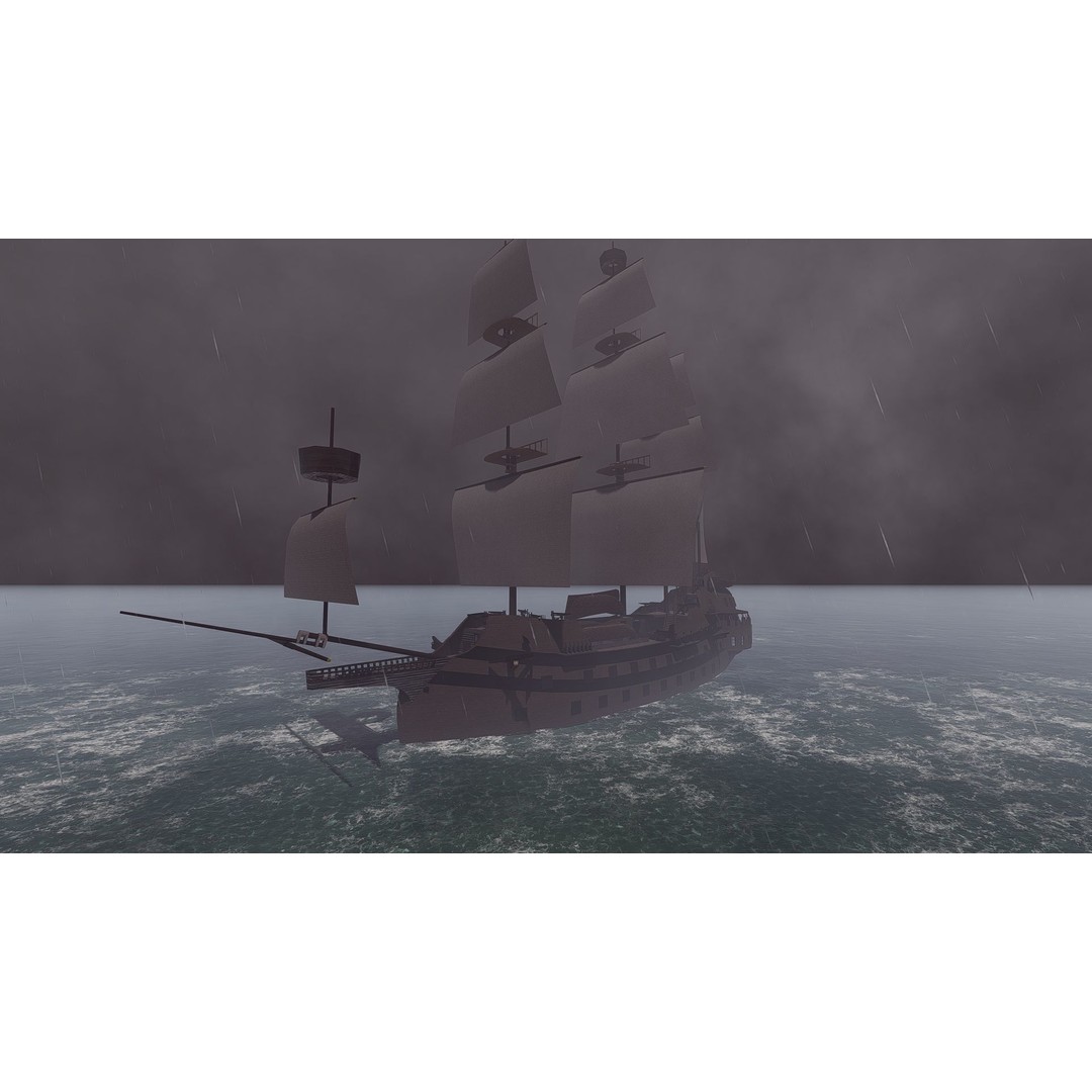Galeon Ship 3D Model – Detailed Pirate Warship, FBX, Blender