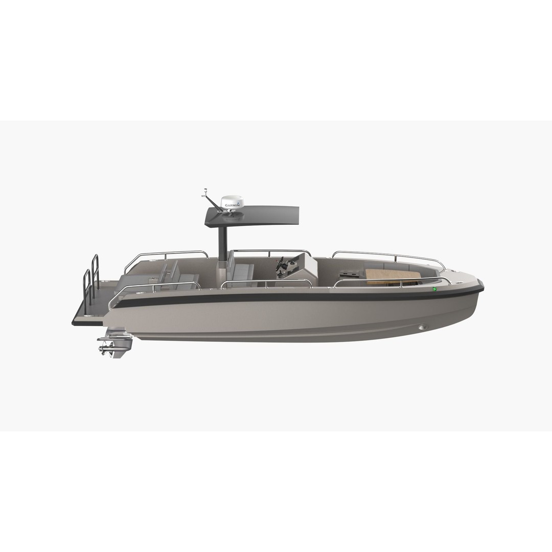 8 Meter Yacht Tender Runabout 3D Model – High Quality VR Ready Asset - View 10