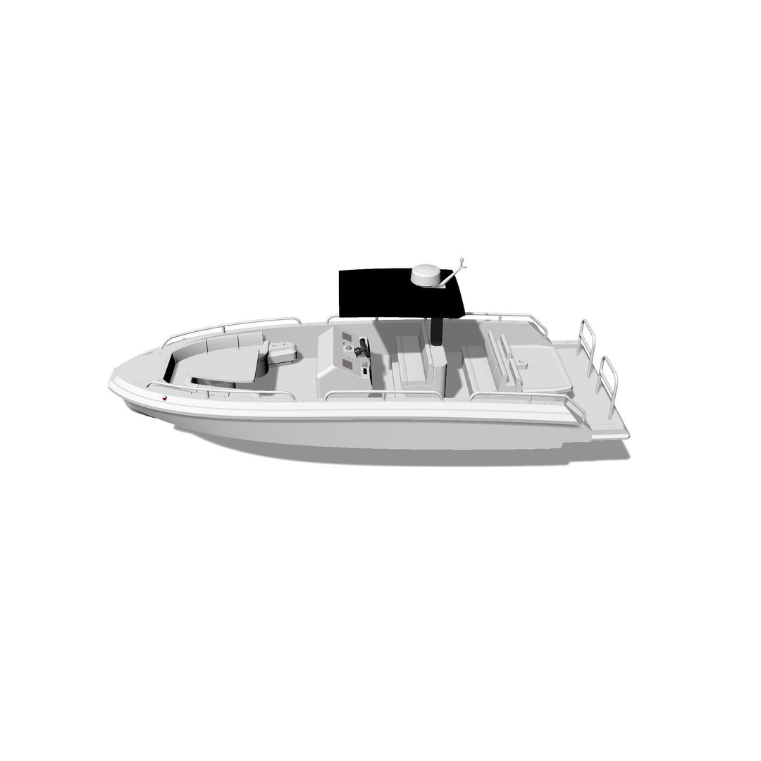 8 Meter Yacht Tender Runabout 3D Model – High Quality VR Ready Asset - View 13