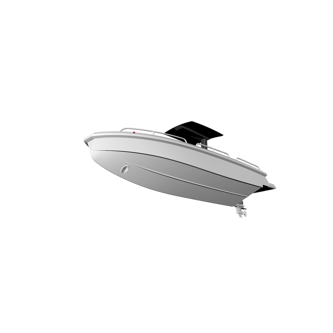 8 Meter Yacht Tender Runabout 3D Model – High Quality VR Ready Asset - View 14