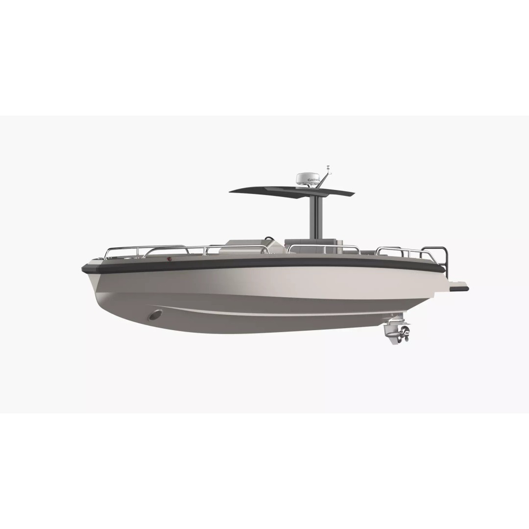 8 Meter Yacht Tender Runabout 3D Model – High Quality VR Ready Asset - View 2