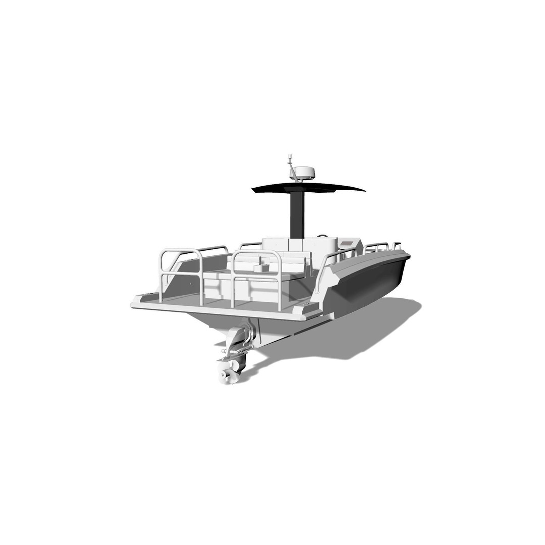 8 Meter Yacht Tender Runabout 3D Model – High Quality VR Ready Asset - View 21