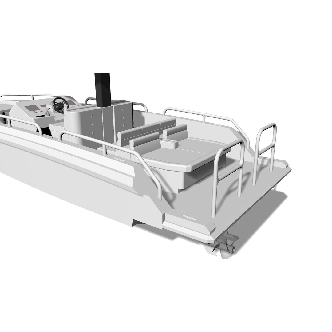8 Meter Yacht Tender Runabout 3D Model – High Quality VR Ready Asset - View 22