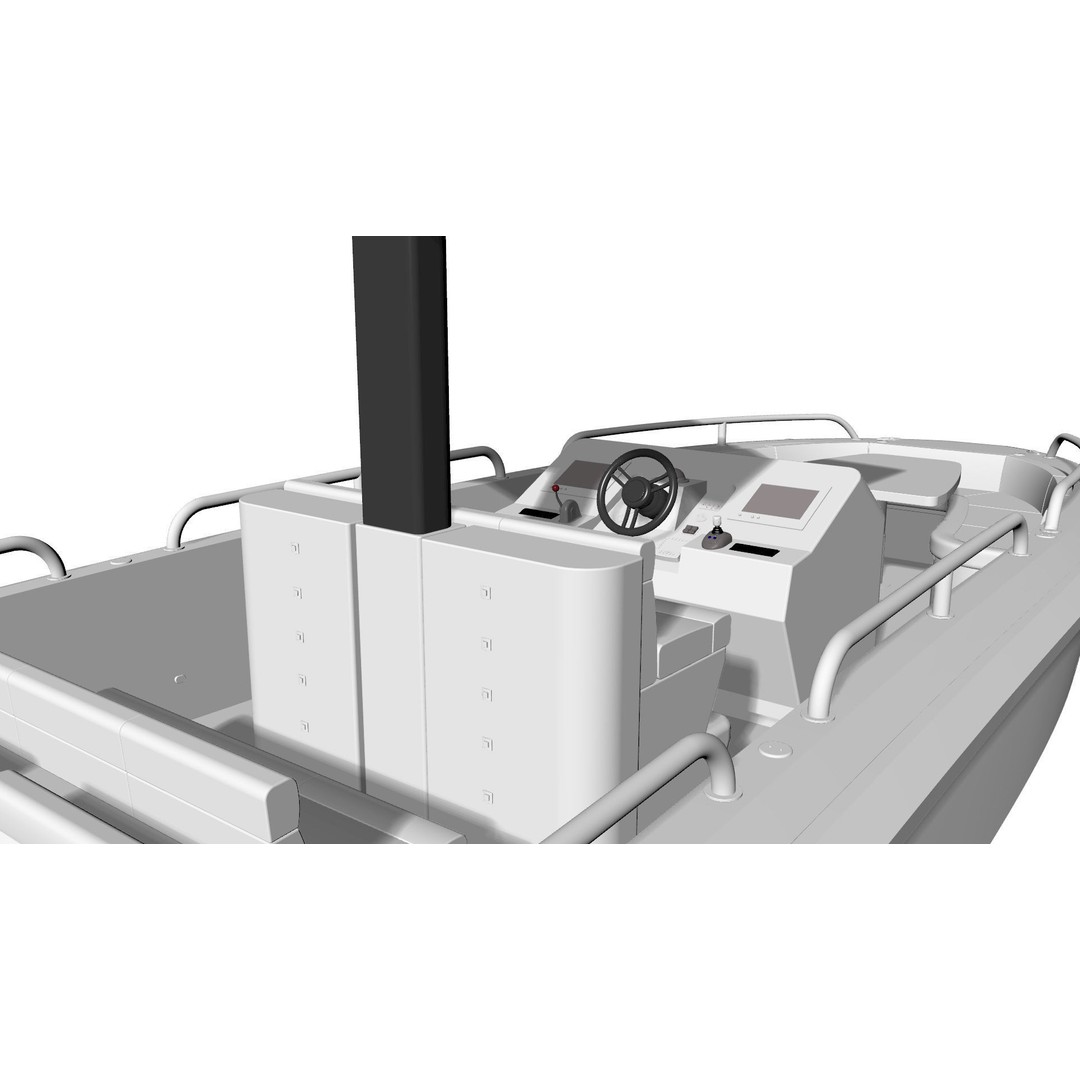 8 Meter Yacht Tender Runabout 3D Model – High Quality VR Ready Asset - View 23
