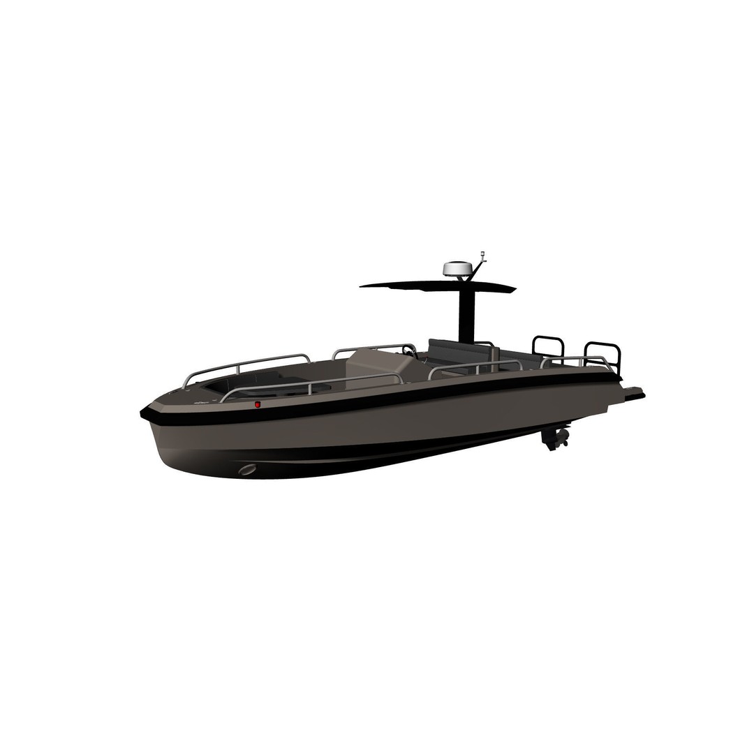 8 Meter Yacht Tender Runabout 3D Model – High Quality VR Ready Asset - View 31