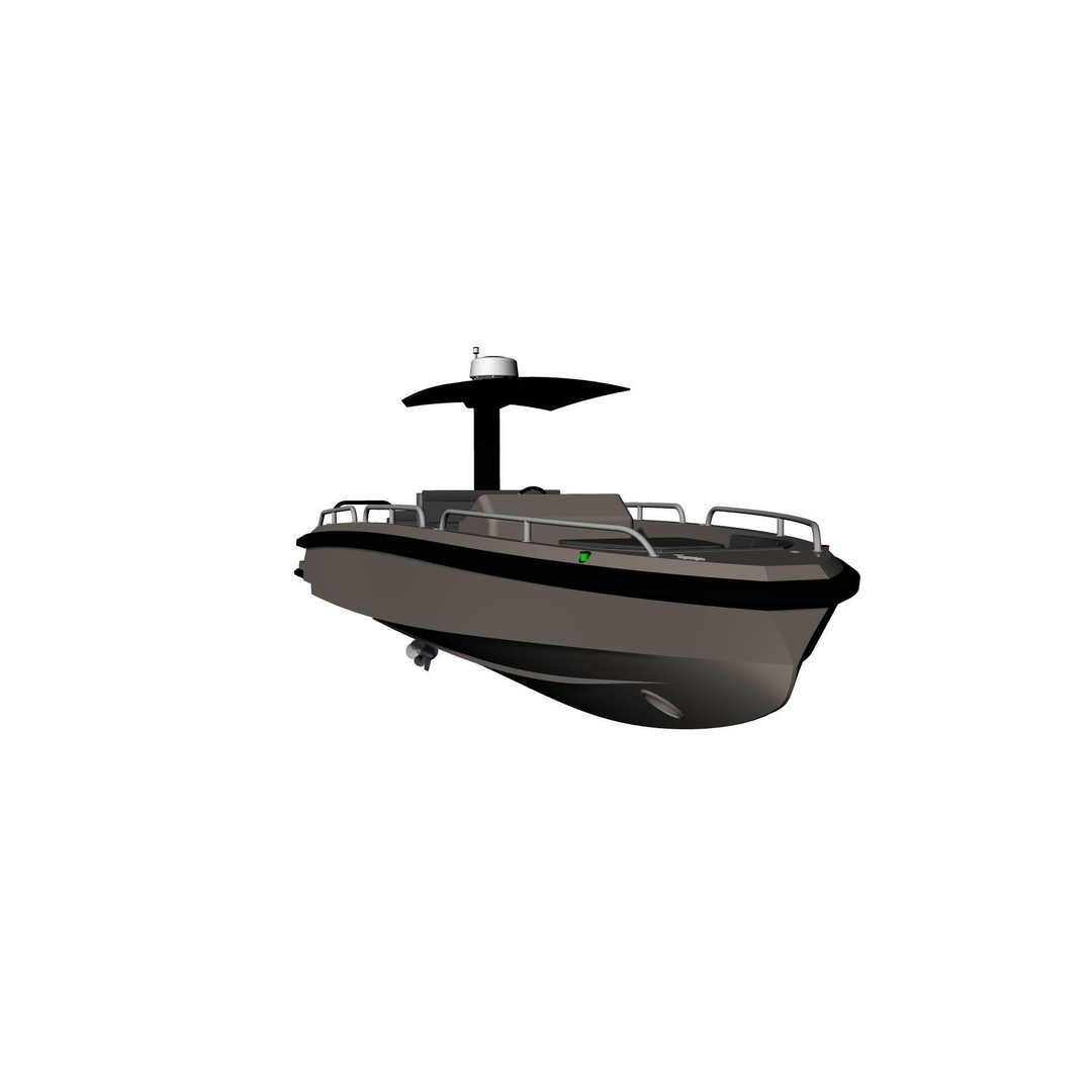 8 Meter Yacht Tender Runabout 3D Model – High Quality VR Ready Asset - View 34
