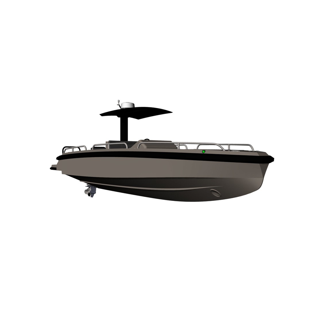 8 Meter Yacht Tender Runabout 3D Model – High Quality VR Ready Asset - View 39